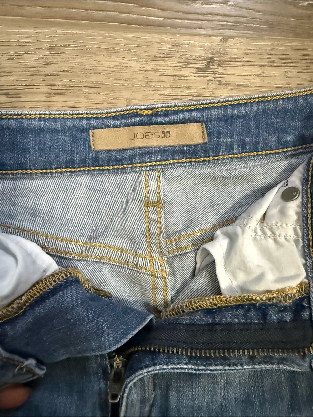 Joe's Jeans Blue Distressed Denim Mini Skirt - Picture 3 of 7